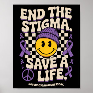 Póster Terminar Con El Estigma Salva Una Vida Groovy Conc
