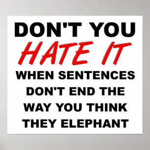 Póster Terminar las frases es un Poster gracioso