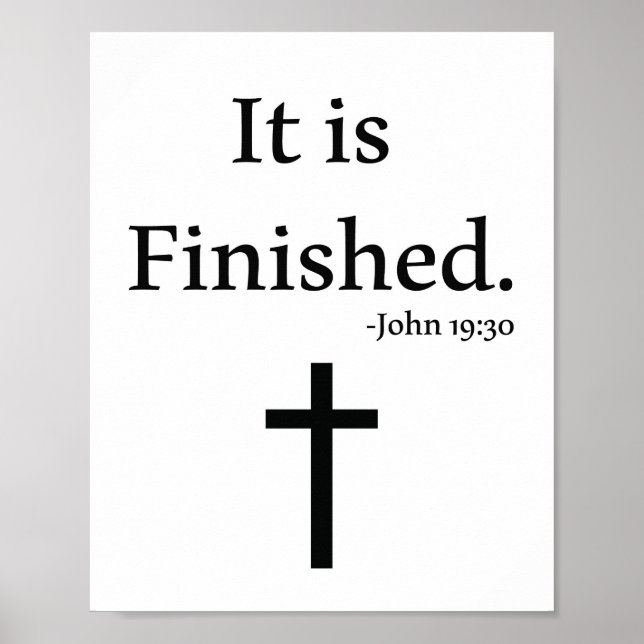 Póster Terminó La Biblia Verse Poster (Frente)