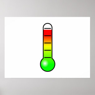 Póster Termómetro de temperatura