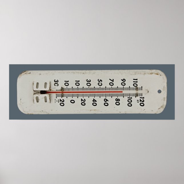 Póster termómetro vintage (Frente)