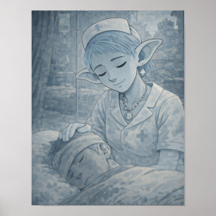 Póster Ternura / Enfermera / Hospital 