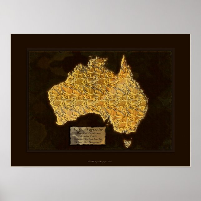 Póster TERRA AUSTRALIS Map Art Poster (Frente)