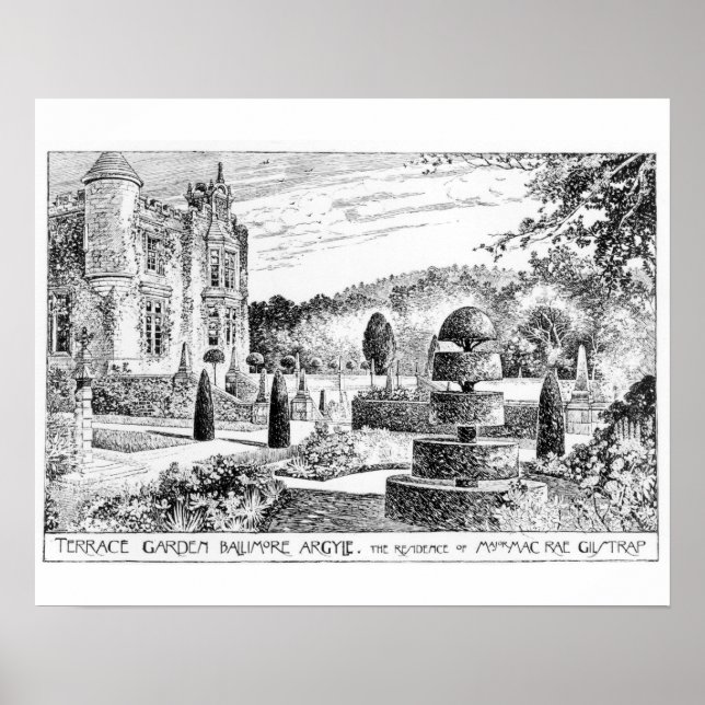 Póster Terrace Garden Ballimore, Argyle, de Thomas Maws (Frente)