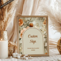 Terracota Beige Oliva Floral Moderno Boho Personal