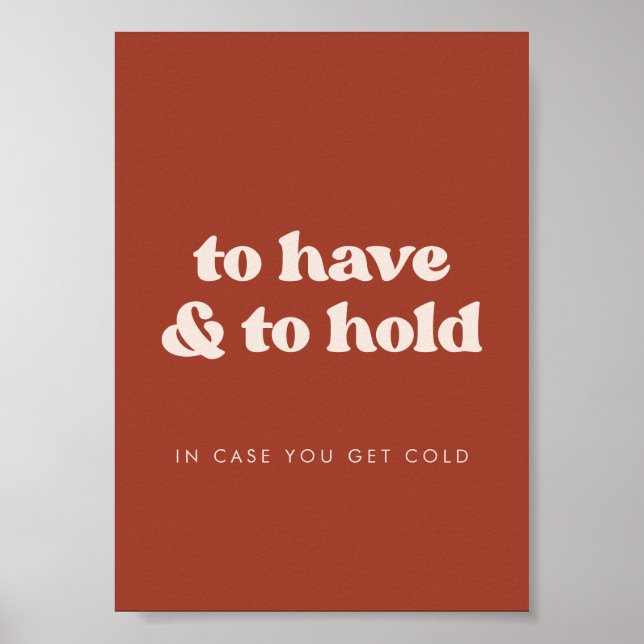Póster Terracota elegante para tener y mantener una manta (Frente)