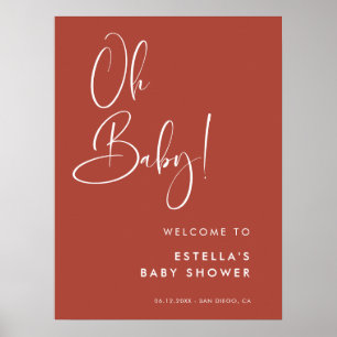 Póster Terracota elegante y moderna Oh Baby