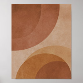 Póster Terracotta Circles - Minimalist Geometric