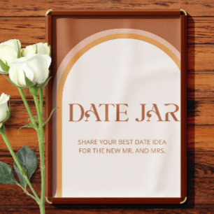 Póster Terracotta cita ideas de noche. Juego de novias co