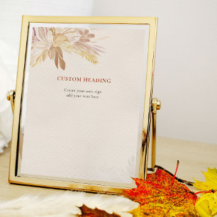 Póster Terracotta Cream Foliage Botánico Crea Tu Propio