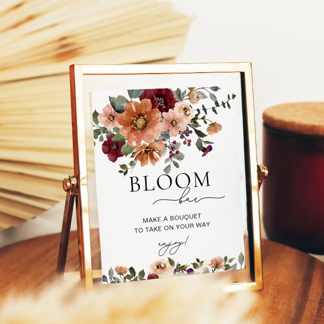 Póster Terracotta Fall Floral Bloom o Flor Bar (Subido por el creador)
