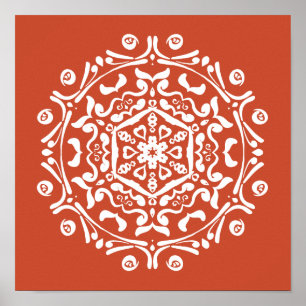 Póster Terracotta Mandala