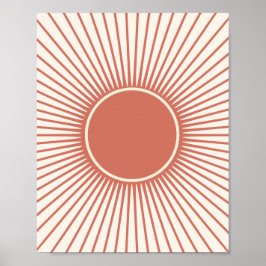 Póster Terracotta sunburst