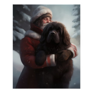 Póster Terranova con Santa Claus Navideño Festivo 