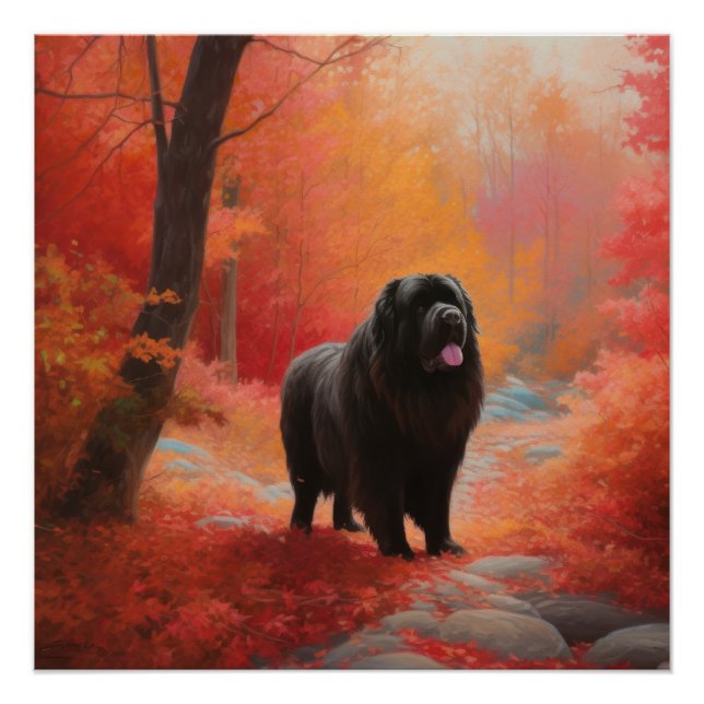 Póster Terranova en otoño se inspira la caída de las hoja (Anverso)