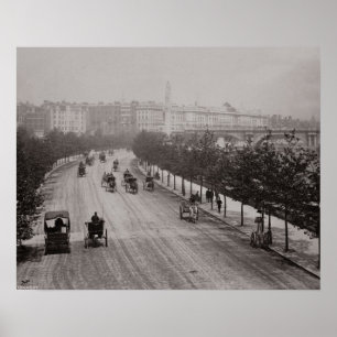 Póster Terraplén de Thames (foto de la sepia)