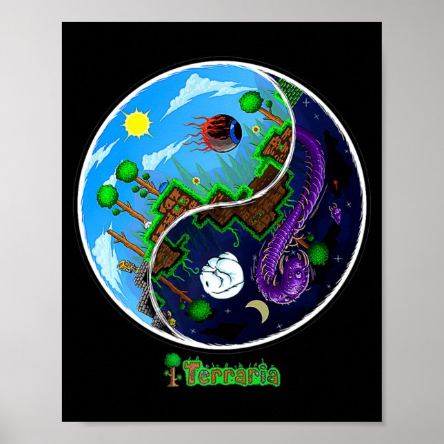 Póster Terraria Night And Day T Shirt  (Frente)