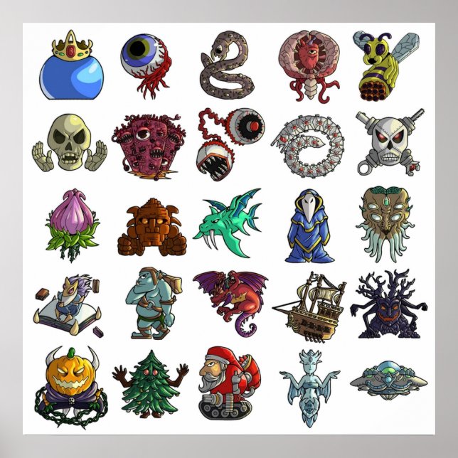 Póster Terrarias All Boss (Frente)