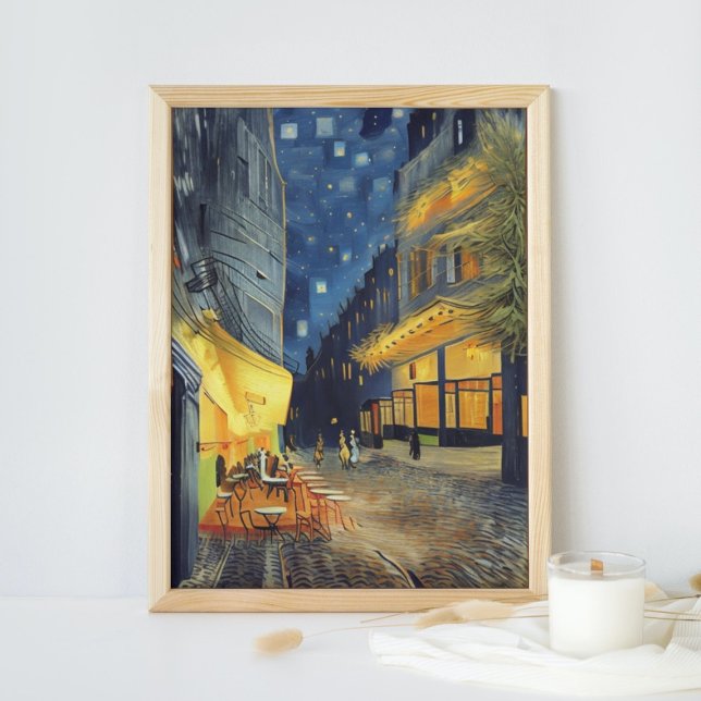 Póster Terraza Cafetería Por La Noche El Famoso Estilo Nu (Subido por el creador)