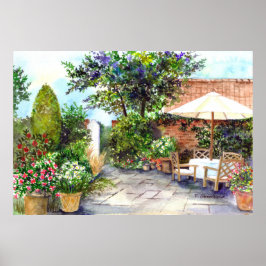 Póster Terraza de la casa señorial en Heslington York