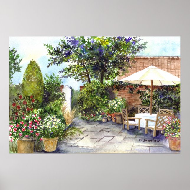 Póster Terraza de la casa señorial en Heslington York (Frente)