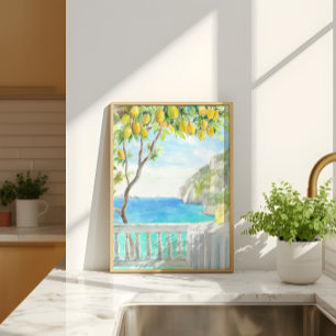 Póster Terraza de limonada de limonero Escena de naturale