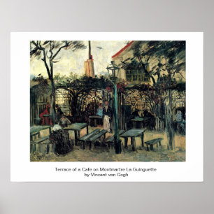 Póster Terraza de un café en Montmartre La Guinguette