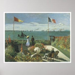 Póster Terraza en Sainte-Adresse, 1867 Claude Monet