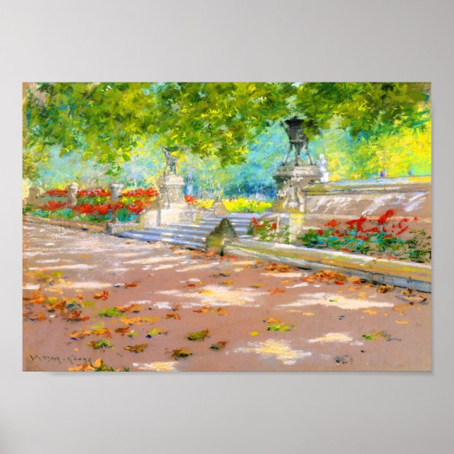 Póster Terraza vintage, dibujo de Prospect Park (1887) (Frente)
