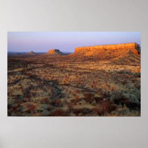 Póster Terrazas de Ugab, distrito de Khorixas, Namibia