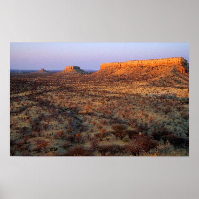 Póster Terrazas de Ugab, distrito de Khorixas, Namibia (Frente)