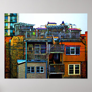 Póster Terrazas en los techos