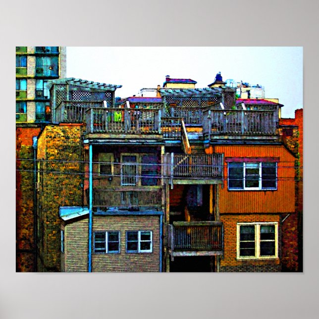 Póster Terrazas en los techos (Frente)