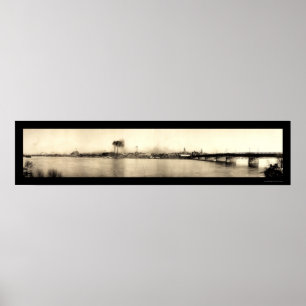 Póster Terre Haute Bridge Photo 1913