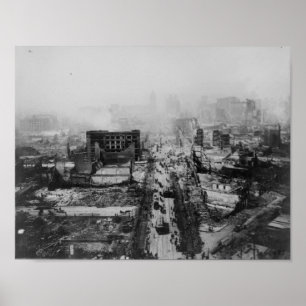 Póster Terremoto de 1906 en San Francisco, California