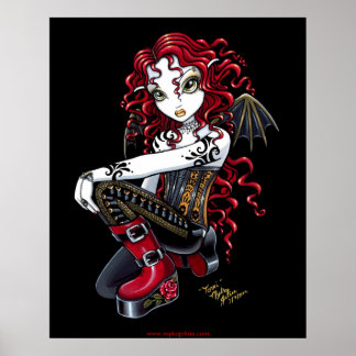 Póster Terri Red Tattooed Faerie Poster
