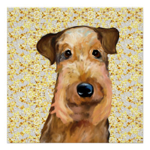 PÓSTER TERRIER AIREDALE       