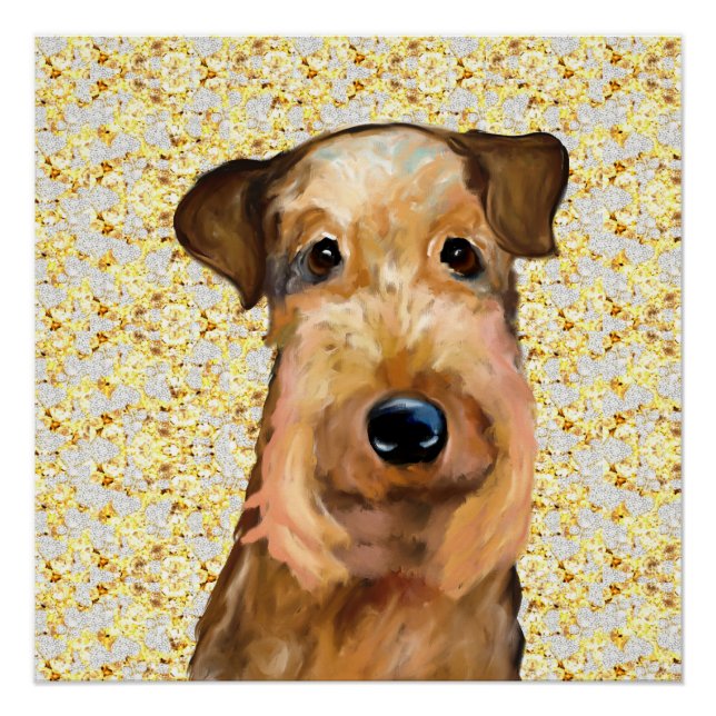PÓSTER TERRIER AIREDALE        (Anverso)