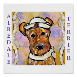PÓSTER TERRIER AIREDALE  