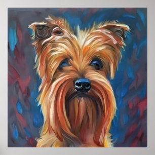 Póster Terrier australiano - Retrato de perro