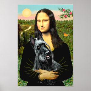 Póster Terrier Escocés 3 - Mona Lisa
