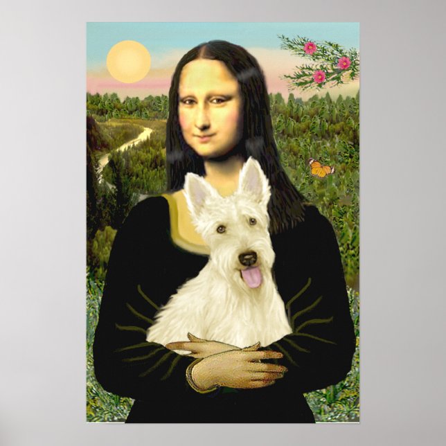 Póster Terrier Escocés (W5) - MonaLisa (Frente)