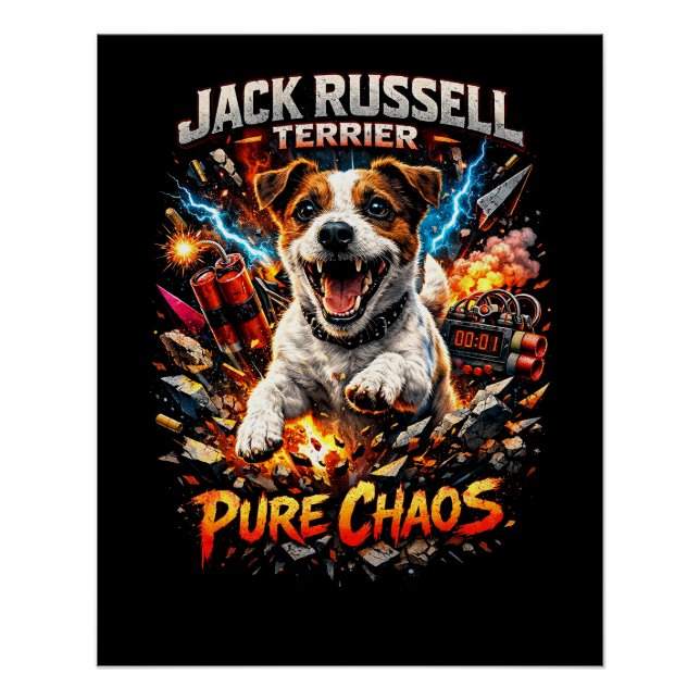 Póster Terrier Jack Russell (Anverso)