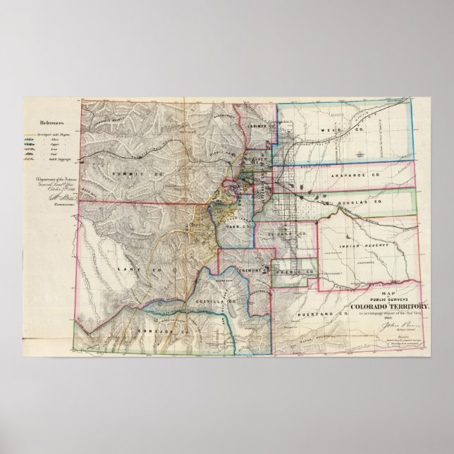 Póster Territorio de Colorado (Frente)