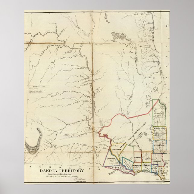Póster Territorio de Dakota (Frente)