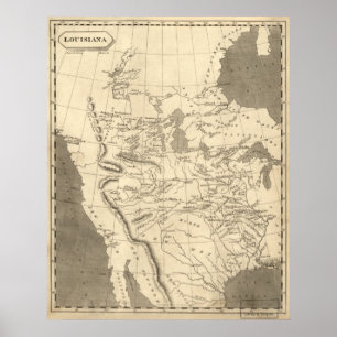 Póster Territorio de Luisiana: 1804