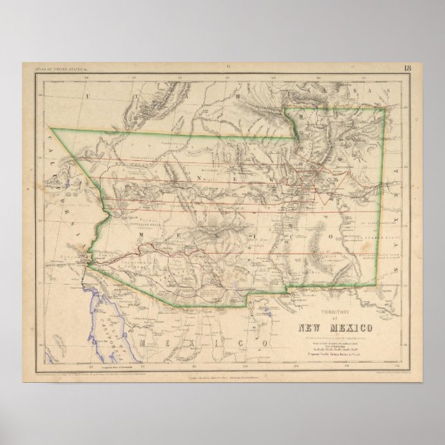 Póster Territorio de Nuevo México (Frente)