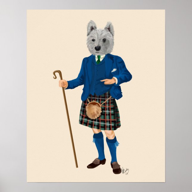 Póster Territorio del oeste de Highland en Kilt (Frente)