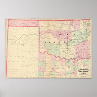 Póster Territorio Indio, porción NW de Texas