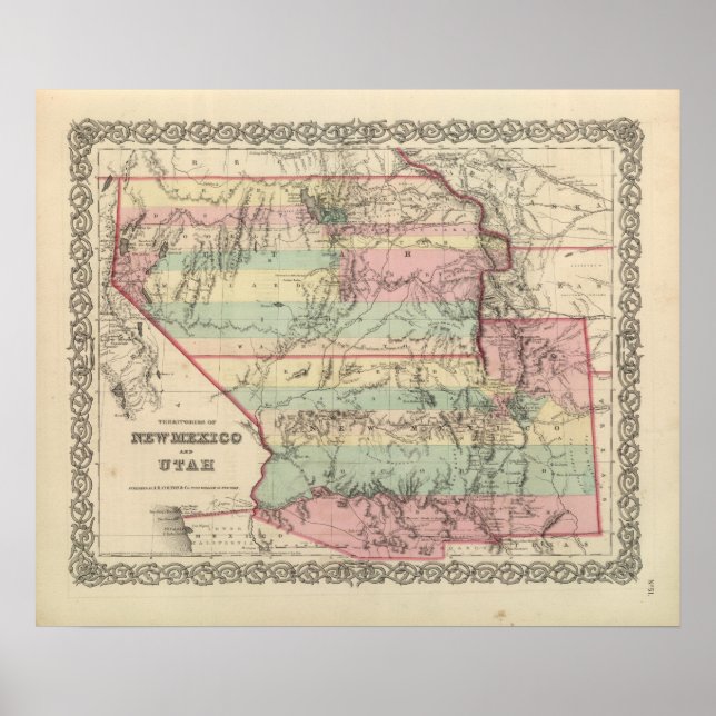Póster Territorios de Nuevo México y Utah (Frente)